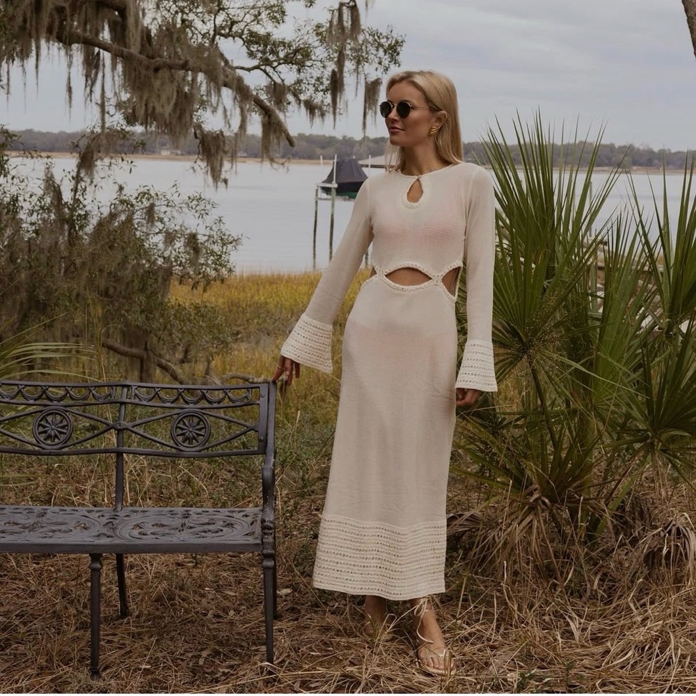 Antonio Melani x Style By Simkins Crochet Maxi Cover-Up